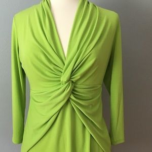 NWT Green Twist Top Blouse